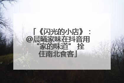 《闪光的小店》：@晨曦家味在抖音用 “家的味道” 拴住南北食客