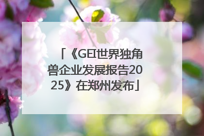 《GEI世界独角兽企业发展报告2025》在郑州发布
