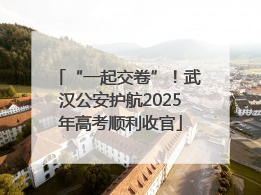 “一起交卷”！武汉公安护航2025年高考顺利收官