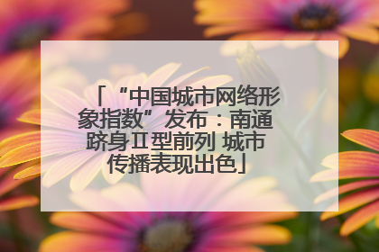 “中国城市网络形象指数”发布：南通跻身Ⅱ型前列 城市传播表现出色