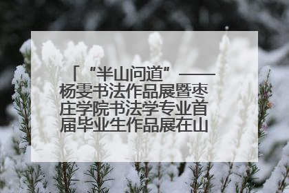 “半山问道”——杨雯书法作品展暨枣庄学院书法学专业首届毕业生作品展在山东省文化馆开幕