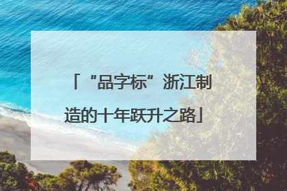 “品字标”浙江制造的十年跃升之路