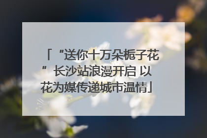 “送你十万朵栀子花”长沙站浪漫开启 以花为媒传递城市温情