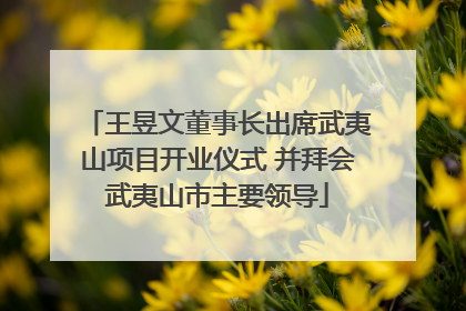 王昱文董事长出席武夷山项目开业仪式 并拜会武夷山市主要领导