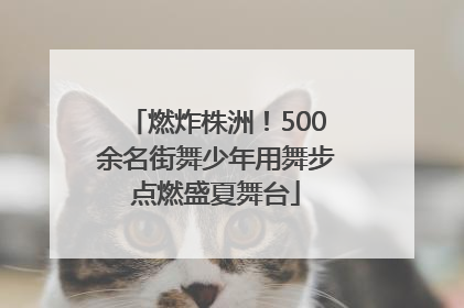 燃炸株洲！500余名街舞少年用舞步点燃盛夏舞台