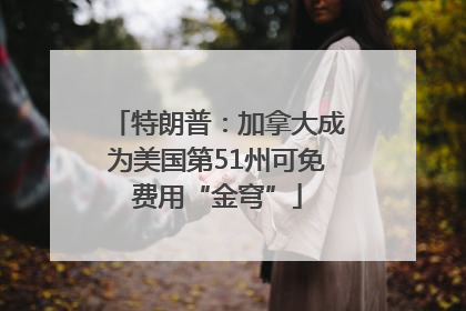 特朗普：加拿大成为美国第51州可免费用“金穹”