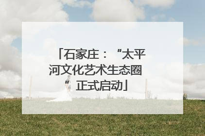 石家庄：“太平河文化艺术生态圈”正式启动
