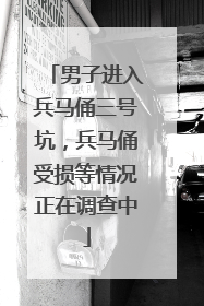 男子进入兵马俑三号坑，兵马俑受损等情况正在调查中