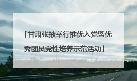 甘肃张掖举行推优入党暨优秀团员党性培养示范活动