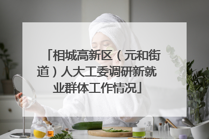 相城高新区（元和街道）人大工委调研新就业群体工作情况