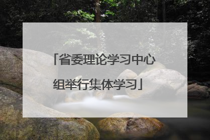省委理论学习中心组举行集体学习