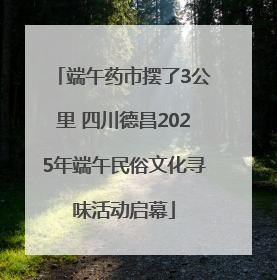 端午药市摆了3公里 四川德昌2025年端午民俗文化寻味活动启幕