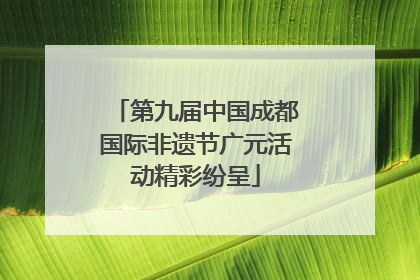 第九届中国成都国际非遗节广元活动精彩纷呈