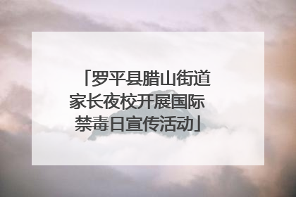 罗平县腊山街道家长夜校开展国际禁毒日宣传活动