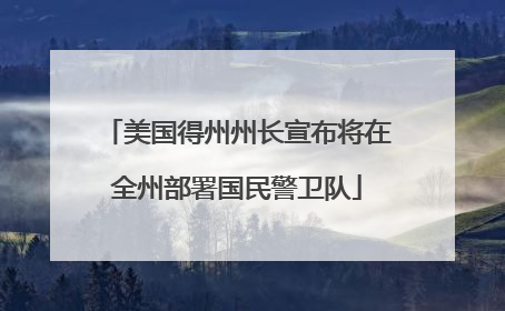 美国得州州长宣布将在全州部署国民警卫队