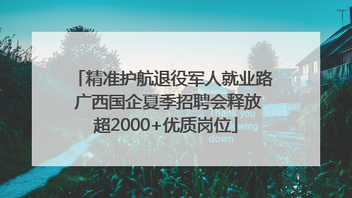 精准护航退役军人就业路 广西国企夏季招聘会释放超2000+优质岗位