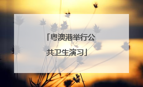 粤澳港举行公共卫生演习