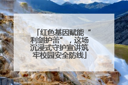 红色基因赋能“利剑护蕾”，这场沉浸式守护宣讲筑牢校园安全防线