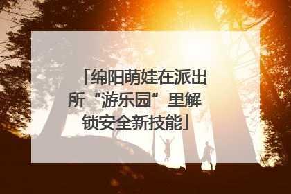 绵阳萌娃在派出所“游乐园”里解锁安全新技能