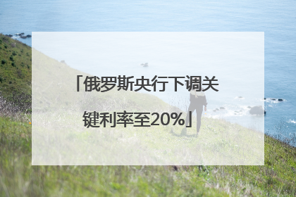 俄罗斯央行下调关键利率至20%