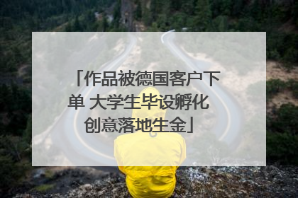 作品被德国客户下单 大学生毕设孵化创意落地生金
