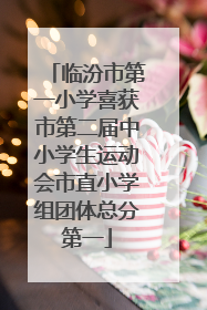 临汾市第一小学喜获市第二届中小学生运动会市直小学组团体总分第一