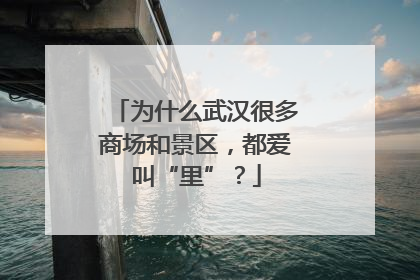 为什么武汉很多商场和景区，都爱叫“里”？