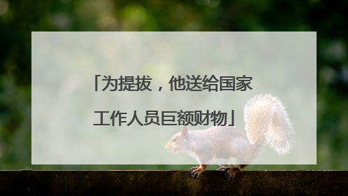 为提拔，他送给国家工作人员巨额财物