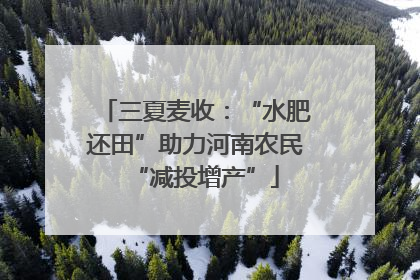 三夏麦收：“水肥还田”助力河南农民“减投增产”