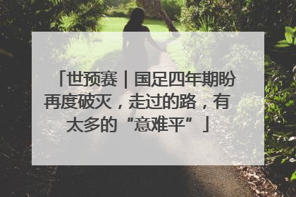 世预赛｜国足四年期盼再度破灭，走过的路，有太多的“意难平”