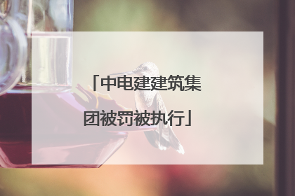 中电建建筑集团被罚被执行