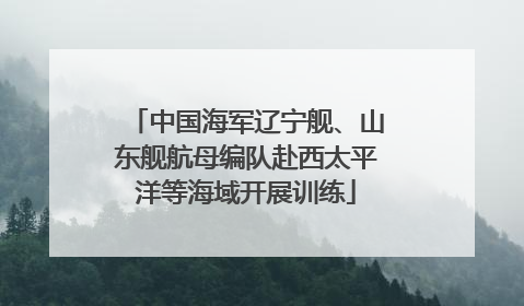 中国海军辽宁舰、山东舰航母编队赴西太平洋等海域开展训练
