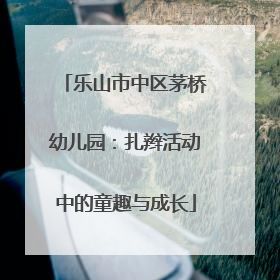 乐山市中区茅桥幼儿园：扎辫活动中的童趣与成长