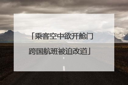 乘客空中欲开舱门 跨国航班被迫改道