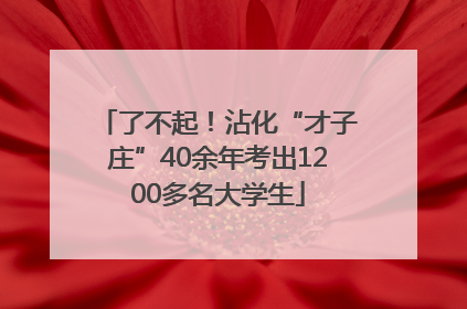 了不起！沾化“才子庄”40余年考出1200多名大学生