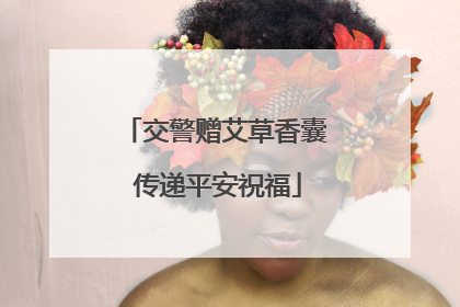 交警赠艾草香囊 传递平安祝福