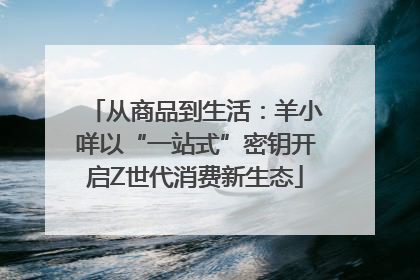 从商品到生活：羊小咩以“一站式”密钥开启Z世代消费新生态