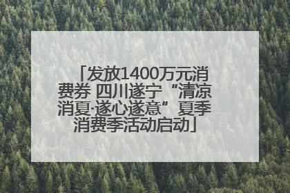 发放1400万元消费券 四川遂宁“清凉消夏·遂心遂意”夏季消费季活动启动