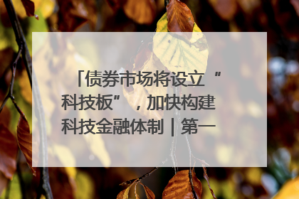债券市场将设立“科技板”，加快构建科技金融体制｜第一财经研究院中国金融条件指数周报