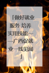 做好就业服务 培养实用技能——广西促就业一线见闻