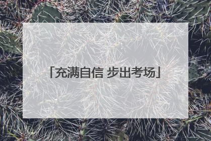 充满自信 步出考场