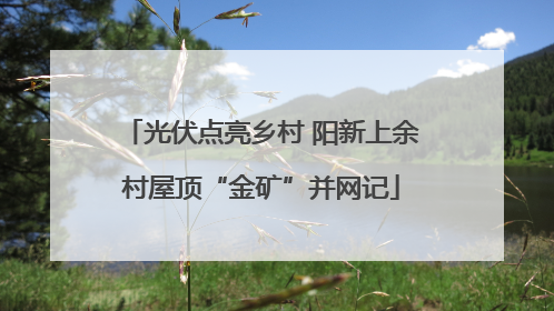 光伏点亮乡村 阳新上余村屋顶“金矿”并网记