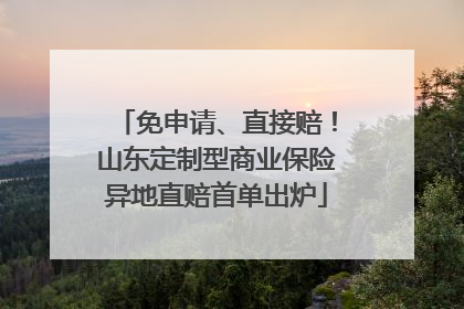 免申请、直接赔！山东定制型商业保险异地直赔首单出炉