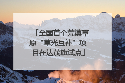 全国首个荒漠草原“草光互补”项目在达茂旗试点
