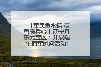 军民鱼水情 粽香暖兵心丨辽宁丹东元宝区：开展端午拥军慰问活动