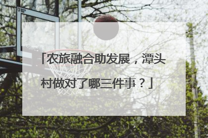 农旅融合助发展，潭头村做对了哪三件事？