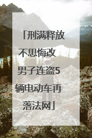 刑满释放不思悔改 男子连盗5辆电动车再落法网