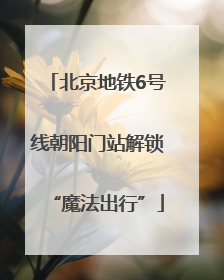 北京地铁6号线朝阳门站解锁“魔法出行”