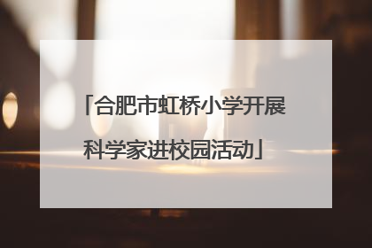 合肥市虹桥小学开展科学家进校园活动
