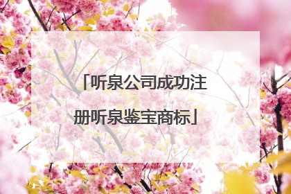 听泉公司成功注册听泉鉴宝商标